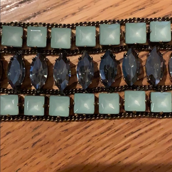 Banana Republic large cuff bracelet blue gems nwt - Picture 3 of 4
